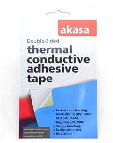 Термопрокладка (термоскотч) двусторонняя клеевая Akasa Thermal Pad 80x80x0.3 мм, 0.85W/mK (AK-TT13-80) 36660