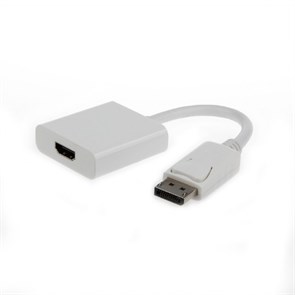 Переходник-конвертер DisplayPort (M) -> HDMI (F) 0.1м, белый Cablexpert (A-DPM-HDMIF-002-W) 36346
