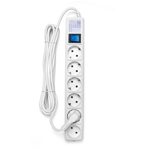 Сетевой фильтр Power Cube 5+1 розеток, 5.0м, белый (16A, макс. нагрузка 3.5 кВт, кабель 3*1.5 мм2) SPG6-A2 36899