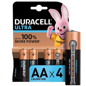 AA (LR06) Duracell Ultra Power, 1.5V, упаковка 4шт. 36379