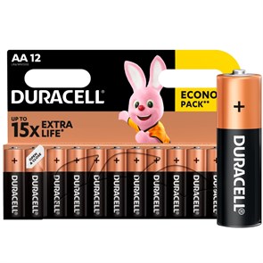 AA (LR06) Duracell Basic MN1500, 1.5V, упаковка 12шт. 36812