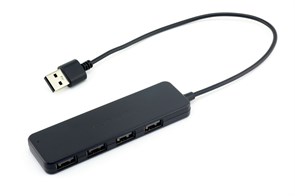 USB 2.0 Hub 4 port пассивный ACASIS AB2-L42 (черный, питание micro-USB, кабель 0.2м) 36939
