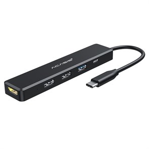 Док-станция 5-в-1 USB Type-C  -> 1xUSB 3.0+2xUSB 2.0+HDMI+PD 60W ACASIS CM070 36943