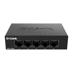E-net Switch 5 port D-Link DGS-1005D/J2A (5 UTP) 10/100/1000 Mbps, мет. корпус 36977