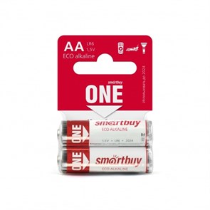 AA (LR06) SmartBuy ONE, 1.5V, alkaline, (упаковка 2шт.) 37103