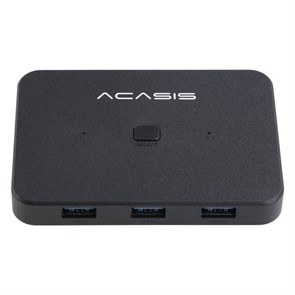 KVM-переключатель ACASIS AC-QH001 HDMI / USB3.0 на 2 компьютера (2*HDMI+2*USB кабеля 1.5м в комплекте) 36951