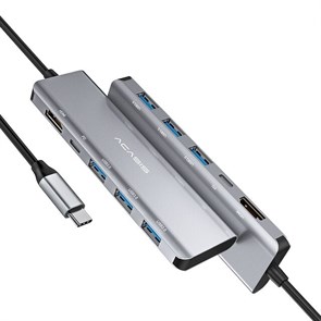Док-станция 5-в-1 USB Type-C  -> 3xUSB 3.0+HDMI 4K+PD 100W ACASIS HBC-028 (кабель 1.0м) 36962
