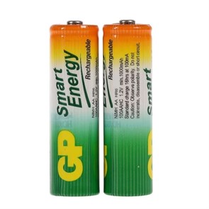 Аккумуляторы "AA" GP Smart Energy 100AAHC-2 (NiMH, 1.2V, 1000mAh), упаковка 2шт. 35595