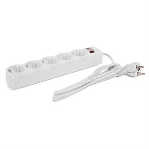Сетевой фильтр CBR CSF 2505-1.8 White PC 5 розеток 1.8м, белый 37140
