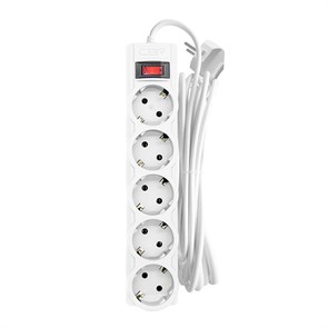 Сетевой фильтр CBR CSF 2505-3.0 White PC 5 розеток 3.0м, белый 37141
