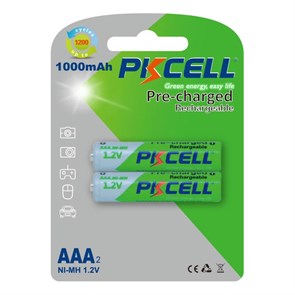 Аккумуляторы "AAA" PKCELL (1.2V, 1000mAh) NiMh, (уп. 2шт.) 37151
