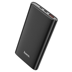 Портативный аккумулятор hoco J83 10000mAh, вх.: Micro-USB/ Type-C 18W PD, QC 3.0, вых.: USB-Af/ Type-C 20W, LED, чёрный 37087