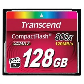CompactFlash Card 128Gb Transcend 800x (TS128GCF800) 36722