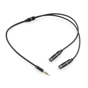 Переходник jack 3.5 мм (M) - 2 x jack 3.5 мм (F) 0,2м Cablexpert Pro (CCAB-02-35MY-0.2MB) 8482