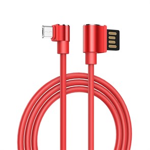 Кабель USB A --> Micro USB 5P (B) 1.2м hoco U37, угловой, красный 37092