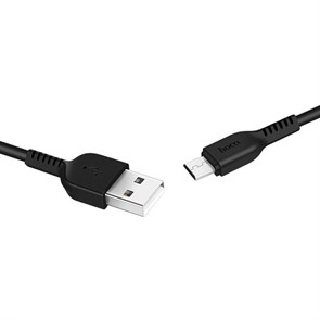 Кабель USB A --> Micro USB 5P (B) 1.0м hoco X20, чёрный 37095