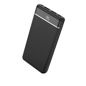 Портативный аккумулятор hoco J59 10000mAh, вх.: Micro-USB/USB-C/Lightning, вых.: 2xUSB-Af, LED, чёрный 37343