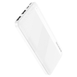 Портативный аккумулятор Borofone BJ27 Pindar 10000mAh, вх.: Micro-USB/USB-C, вых.: 2 x USB-Af, LED, белый 37321