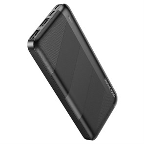 Портативный аккумулятор Borofone BJ27 Pindar 10000mAh, вх.: Micro-USB/USB-C, вых.: 2 x USB-Af, LED, чёрный 37322