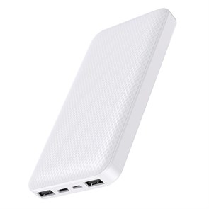 Портативный аккумулятор Borofone BJ3 Minimalist 10000mAh, вх.: Micro-USB/USB-C, вых.: 2 x USB-Af, LED, белый 37323