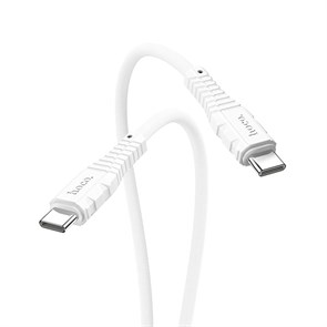 Кабель USB Type-C (M) --> Type-C (M) 1.0м (USB 2.0) hoco X67, белый, силикон, 5A 37373