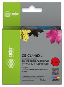 К-ж Canon CL-446XL Color (PIXMA MG 2440/2540) увеличенной емкости, Cactus 37207