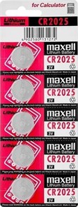 CR2025 Maxell (Li, 3V) (упаковка 5шт.) 37100