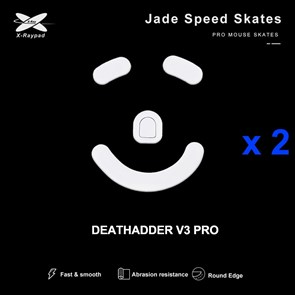 Ножки для мыши (глайды) X-raypad Jade Speed для Razer DeathAdder V3 Pro, комплект из 2-х наборов 37578