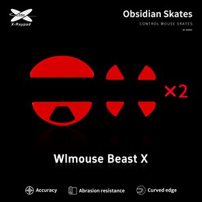 Ножки для мыши (глайды) X-raypad Obsidian Control для WLMouse Beast X, комплект из 2-х наборов 38052