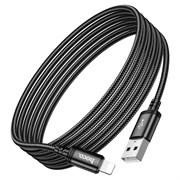 Кабель USB A --> Lightning 8pin (m) 3.0м для Apple, hoco X91, чёрный 37384