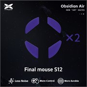 Ножки для мыши (глайды) X-raypad Obsidian Air Skates для Finalmouse Ultralight 2/Starlight-12/Ultralight X, комплект из 2-х наб. 38190