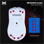 Ножки для мыши (глайды) X-raypad Meteorite Glass Skates Universal Dots, Red, универсальные, 0.99мм, D=6.5мм, 8шт 38193