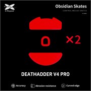 Ножки для мыши (глайды) X-raypad Obsidian для Razer DeathAdder V4 Pro, комплект из 2-х наборов 38825