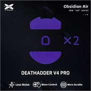Ножки для мыши (глайды) X-raypad Obsidian Air для Razer DeathAdder V4 Pro, комплект из 2-х наборов 38828