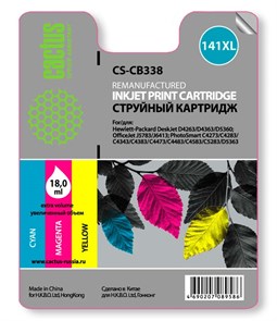 К-ж HP CB338HE (№141XL) Color (officejet J5783), 18мл, Cactus 32029