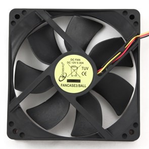 Вентилятор Gembird 120x120x25мм, питание 3-pin, на подшипнике (FANCASE3/BALL) 12580
