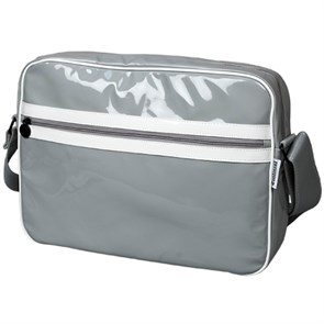 Сумка Continent CC065 (15.6", искусственная кожа, серый+белый лак, 38х26х4см вн.) 23495