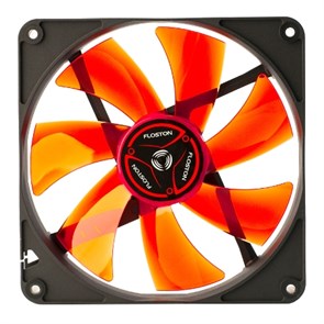 Вентилятор Floston Red Impeller 140PM 140x140x25мм, 3-pin, 52.17 CFM, 21dB, sleeve 29579
