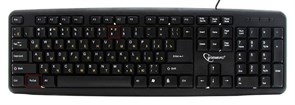 Клавиатура Gembird KB-8320U-Ru_Lat-BL, черная, 104кл., кн. Ru/Lat, символ рубля, USB 31077