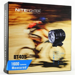 Фара велосипедная Nitefighter BT40S (4xCree XP-G2 neutral, 1600lm, акк. 5200mAh, крепление на руль/ на голову) 31704