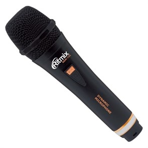 Микрофон динамический Ritmix RDM-131 чёрный, 600Ом, 80-15000Гц, -68±3 дБ/1кГц, кабель 3м jack 6.3 мм 30960