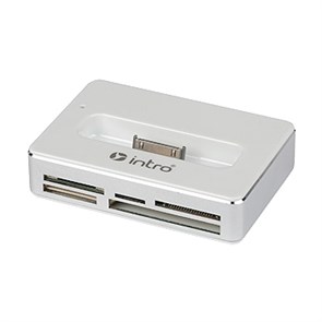 Card Reader USB 2.0 Intro HR514 (CF/SD/microSD/MS/M2/XD) белый + USB Hub 2port активный + док-станция для iPhone 30pin 31289