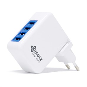 Зарядное устройство 220V -> USB 5V Kreolz TJ-131 4xUSB 4000mA 31041