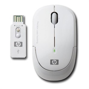 Мышь беспров. HP Wireless Laser Mini Mouse, White, USB (KM407AA) 21562