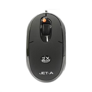 Мышь Jet.A OM-N5, Black, Optical, 1200dpi, мини, прорезиненное покрытие, USB 26443