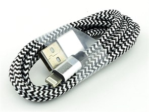 Кабель USB A --> Lightning 8pin (m) 1.2м для Apple, белый, Smart Buy iK512 met 31094