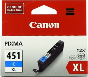 К-ж Canon CLI-451C XL Cyan (MG6340, MG5440, IP7240) увеличенной емкости, ориг. 28062