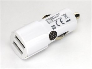 Зарядное устройство а/м 12V -> USB 5V Robiton TwinUSB2400/AUTO 2x2400mA, белый 32391