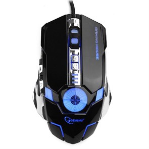 Мышь Gembird MG-530, игровая, USB, 3200dpi, 5+1кн., подсветка, макросы 32526