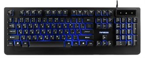 Клавиатура Гарнизон GK-310G металл, синяя подсветка, 6кл. Anti-Ghosting, USB 32535